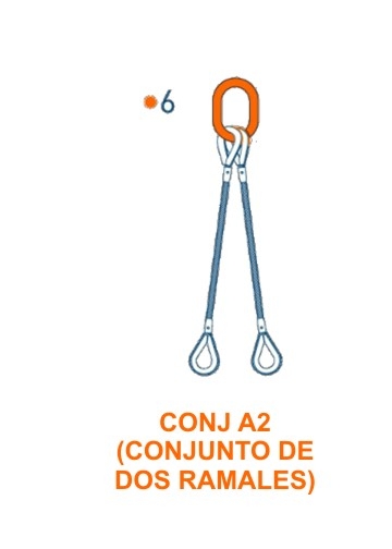 CONJUNTO DE 2 RAMALES con eslingas de acero