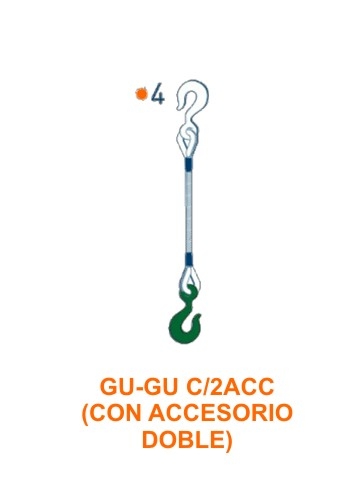 Eslinga de acero GUARDACABLE-GUARDACABLE CON DOBLE ACCESORIO