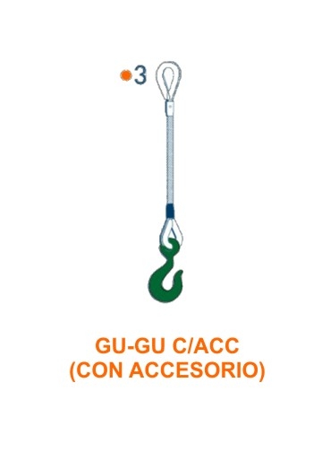 Eslinga de acero GUARDACABLE-GUARDACABLE CON ACCESORIO