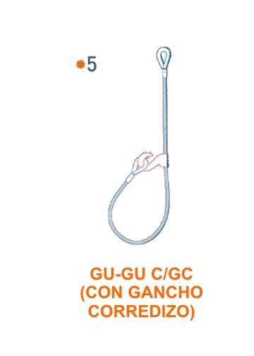 Eslinga de acero GUARDACABLE-GUARDACABLE CON GANCHO CORREDIZO
