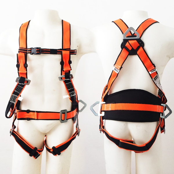 ARNES ANTICAIDA DE ALTA TENACIDAD, CON TOMA ANTICAIDA DORSAL Y FRONTAL, PROTECCION LUMBAR Y 2 ARGOLLAS DE SUJECION EN LA CINTURA
